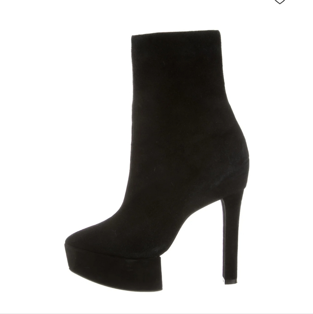 Theysken's Theory Black Suede Ankle Bootie Size 8.5